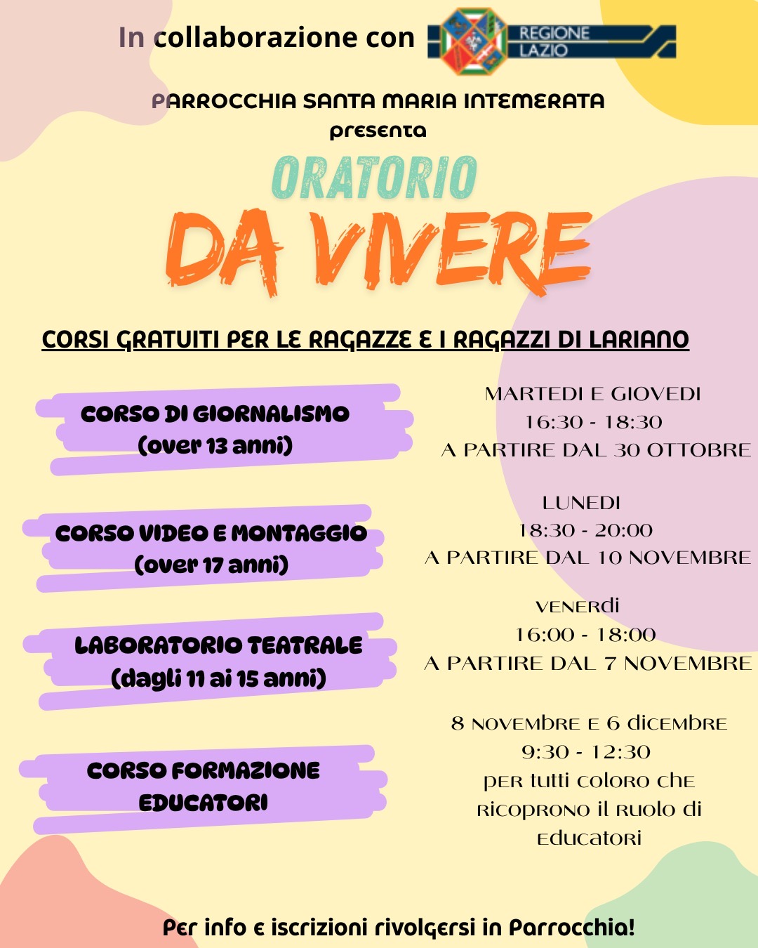 Progetto: Oratorio inclusivo